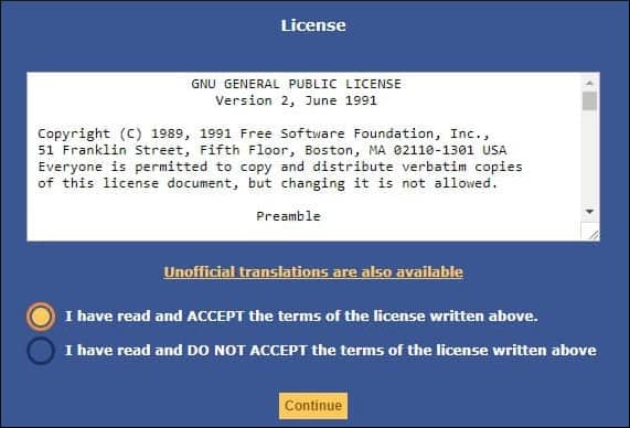 GLPI terms of license